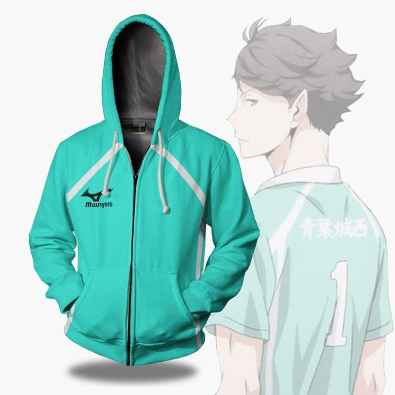 Aoba Johsai High Libero Uniform Haikyuu 3D All Over Print Hoodie & Zip Hoodie