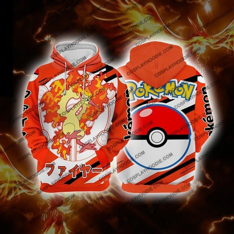 Pokemon Moltres Cosplay 3D All Over Print Hoodie & Zip Hoodie