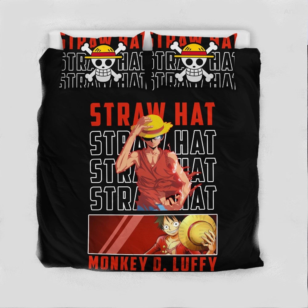 One Piece Bedding Set Straw Hat Monkey D Luffy Graphic Duvet Covers