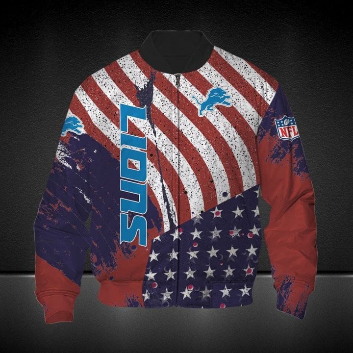 Detroit Lions American Flag Bomber Jacket