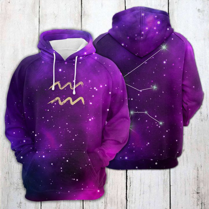 Aquarius Horoscope 3D All Over Print Hoodie & Zip Hoodie