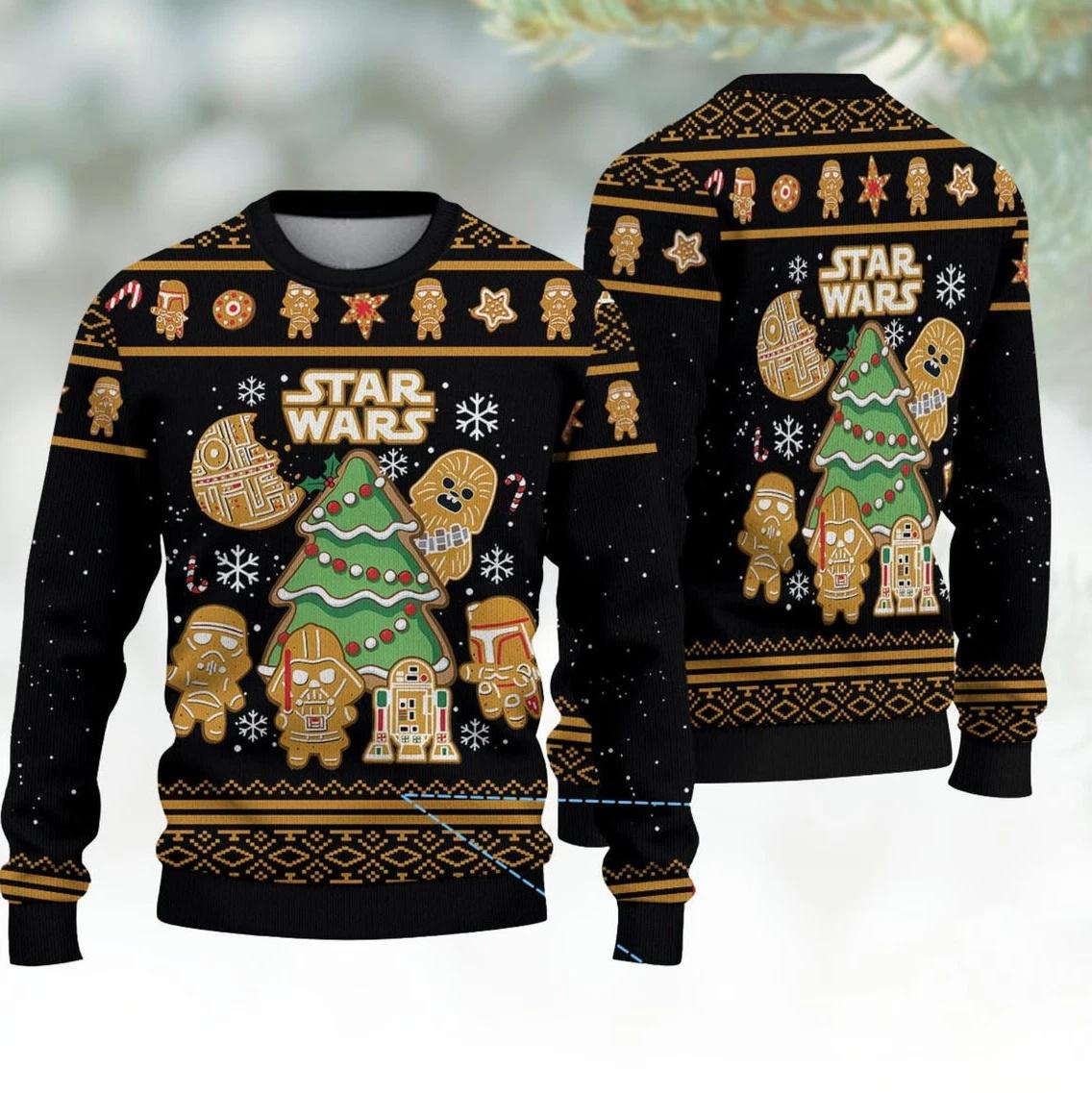 Star Wars Gingerbread Ugly Christmas Sweater