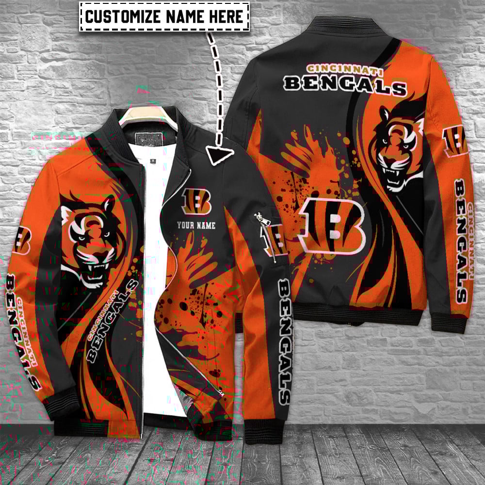 Cincinnati Bengals Personalized Bomber Jacket BG807