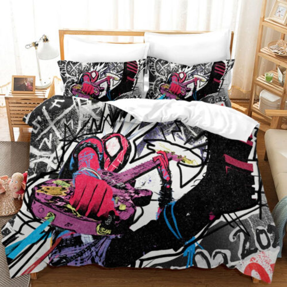 Spiderman Bedding Set MV Spider-Punk Across The Spider-Verse Duvet Covers