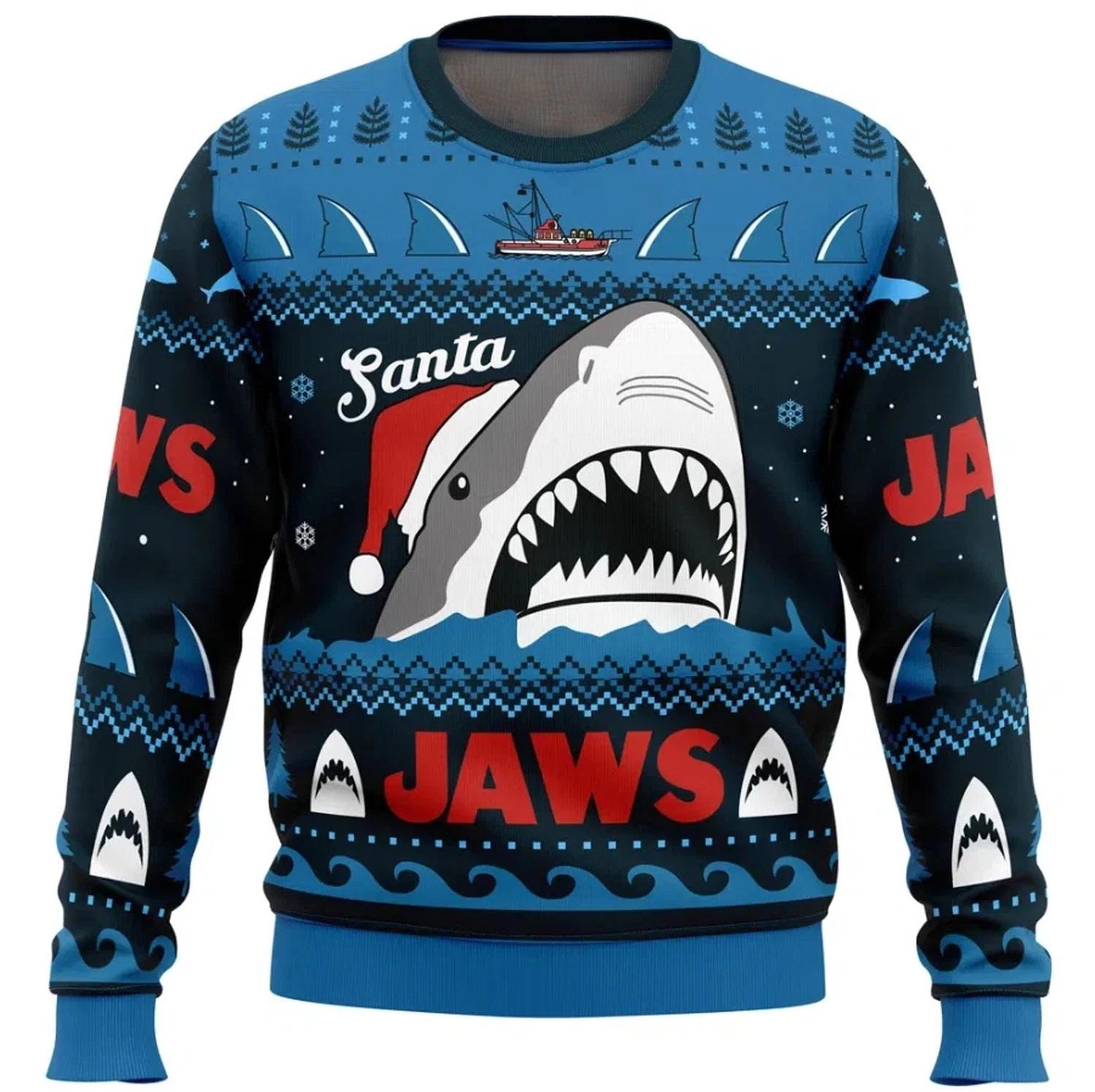 Santa Jaws Jaws Ugly Christmas