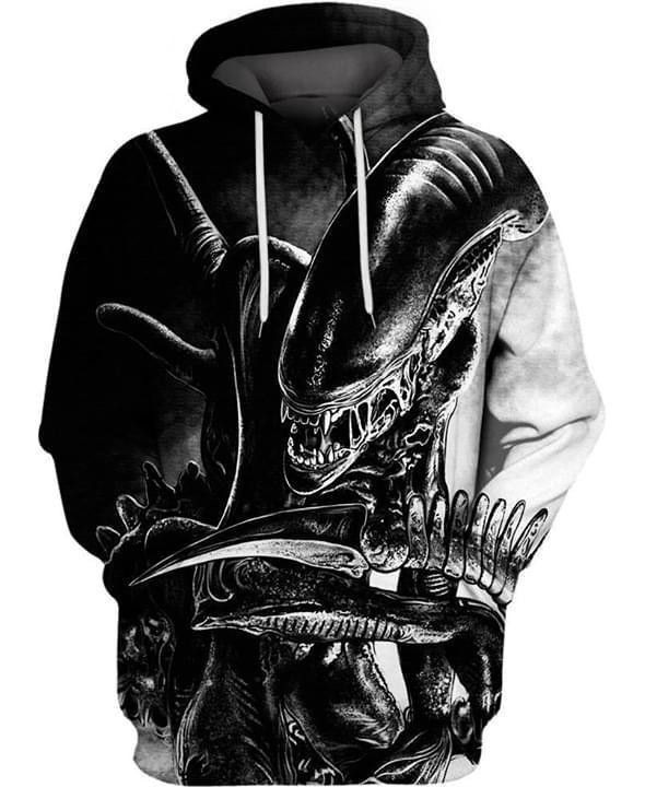 Alien Xenomorph Hallowen Horror 3D All Over Print Hoodie & Zip Hoodie