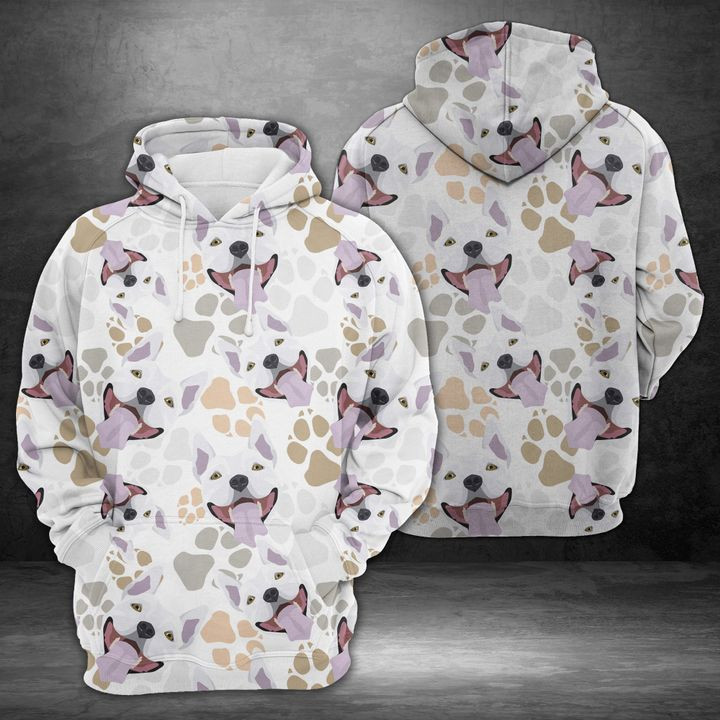 Dog Paws Bull Terrier 3D All Over Print Hoodie & Zip Hoodie