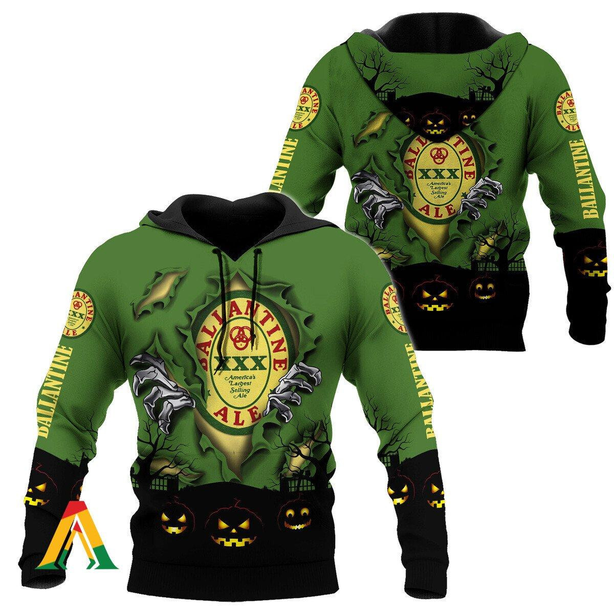 Scary Night Halloween Ballantine's Whisky Hoodie & Zip Hoodie