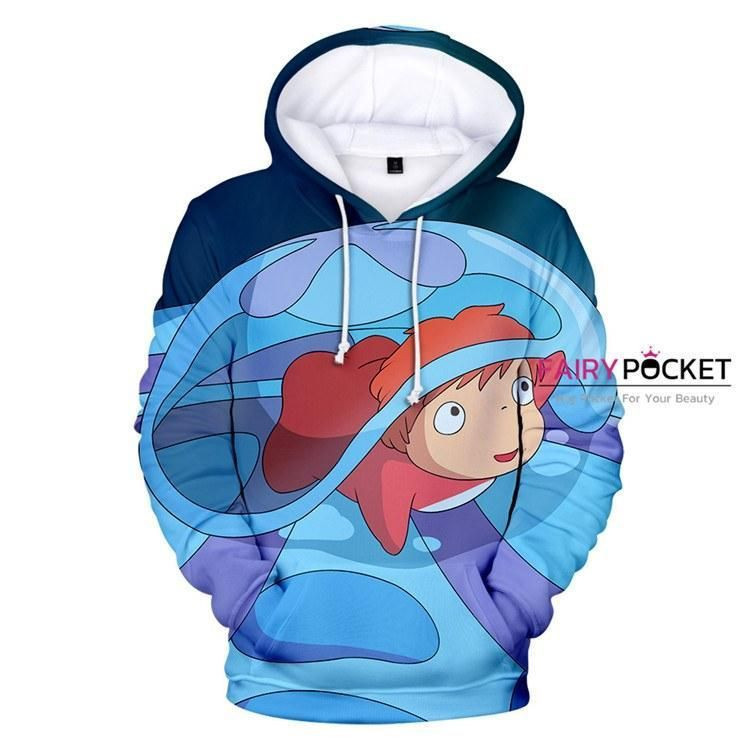 Ponyo on the Cliff Ponyo 3D All Over Print Hoodie & Zip Hoodie
