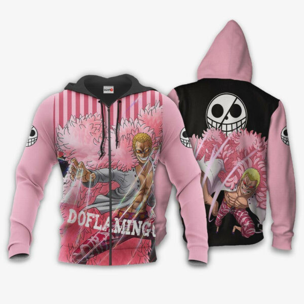 Donquixote Doflamingo One Piece Anime 3k295 Cartoon 3d Hoodie Zip Hoodie 488