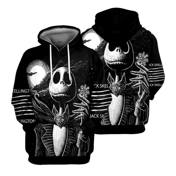 Jack Skellington The Nightmare Before Christmas 72 Cartoon Graphic Outfits Aop Hoodie, Zip Hoodie