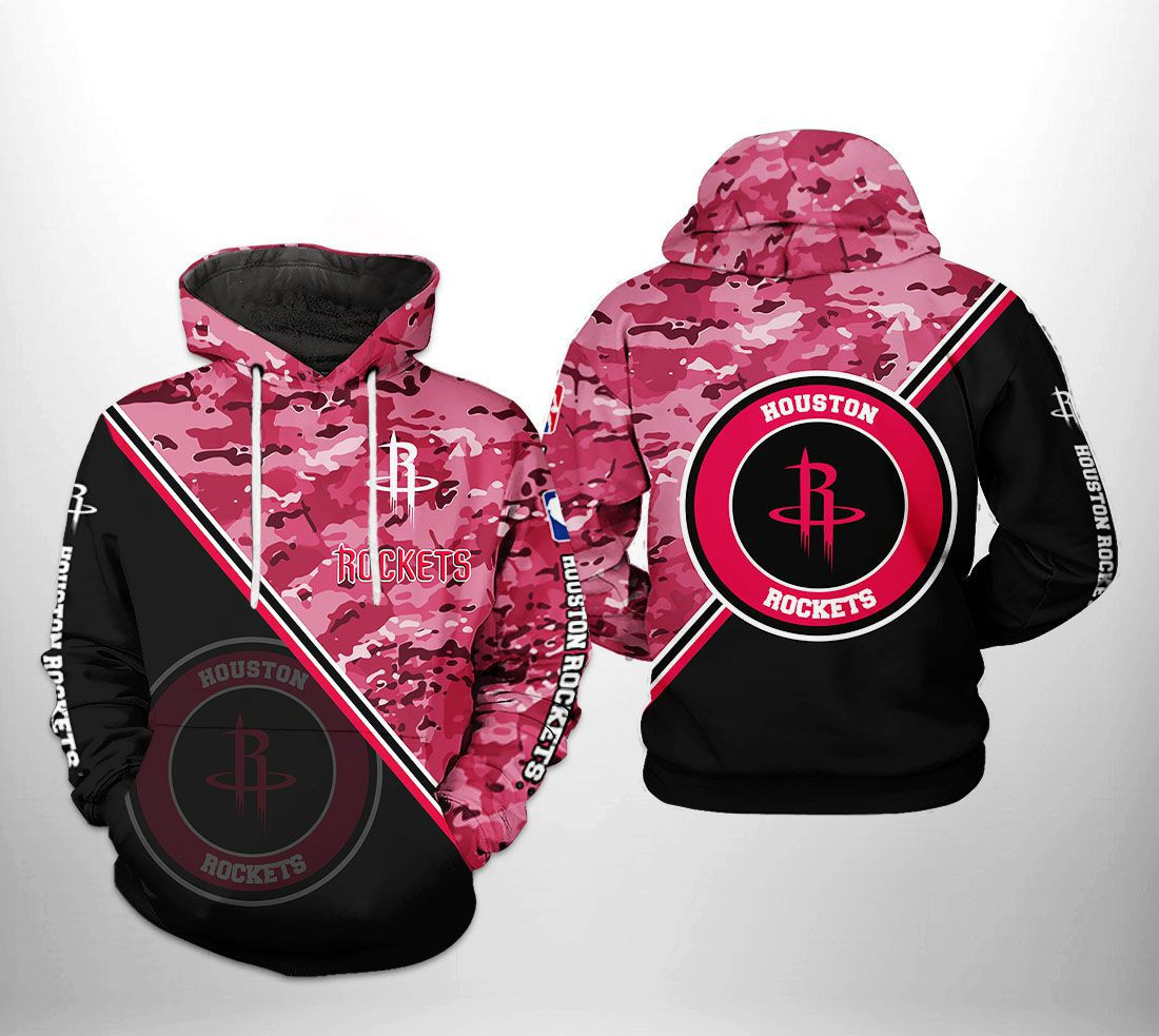 Houston Rockets US Camo Team 3D All Over Print Hoodie & Zip Hoodie