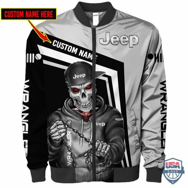Jeep Wrangler Ghost Rider Custom Name Bomber Jacket 231