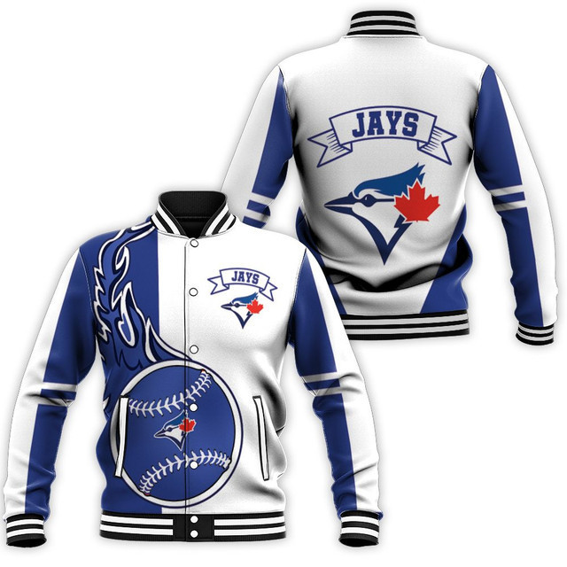 Toronto Blue Jays Blue White Baseball Jacket