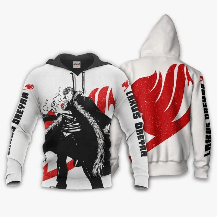 Laxus Dreyar Fairy Tail Silhouette 3d Hoodie Zip Hoodie