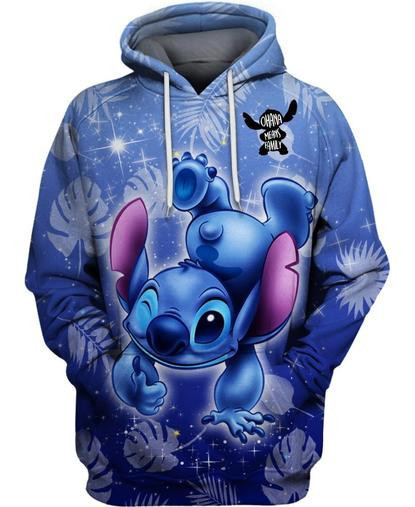 Stitch Ohana Means Family 3d Hoodie Zipper Hoodie