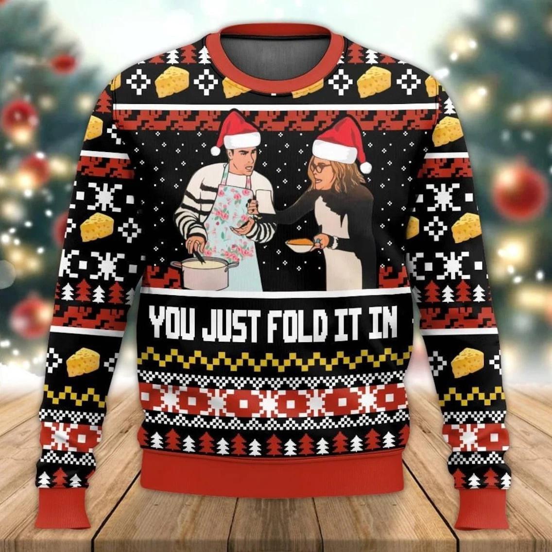 You Just Fold It In Meme Ugly Christmas Sweater