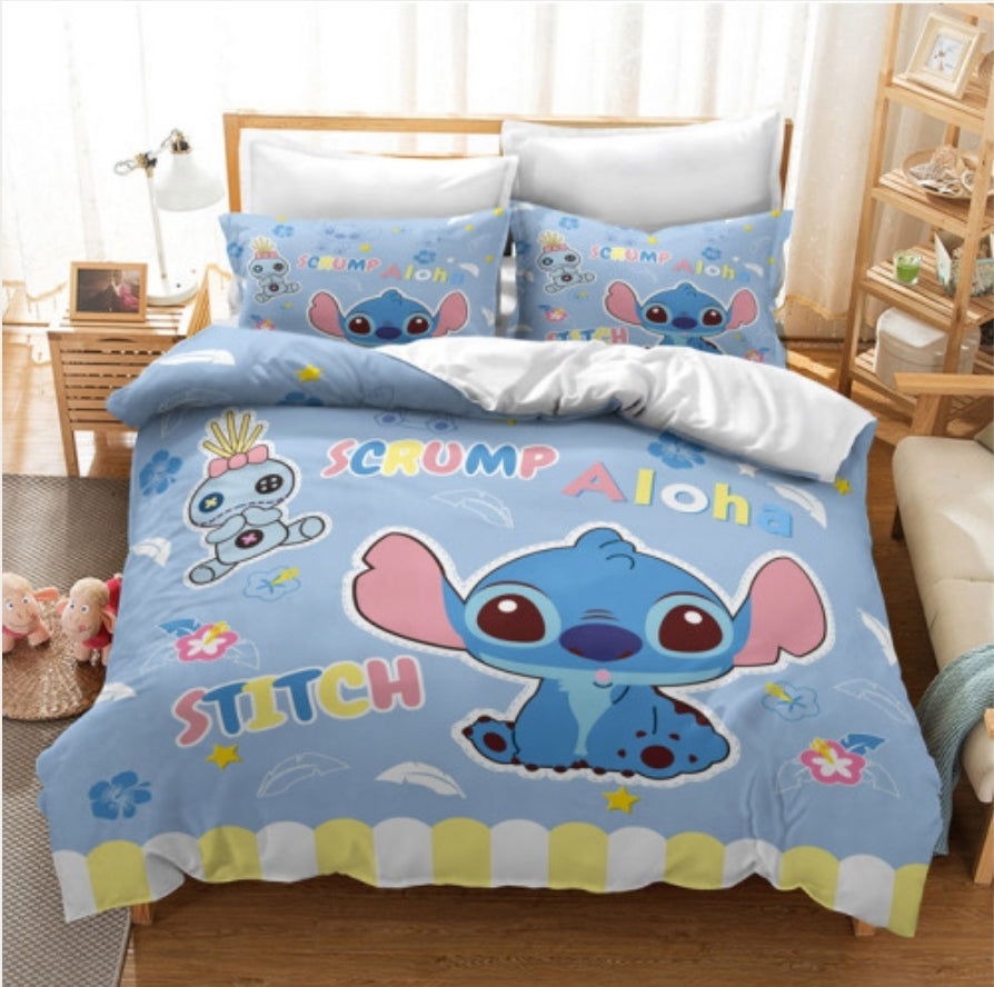 Lilo And Stitch Bedding Set Scrump Aloha Cute Stitch Duvet Covers