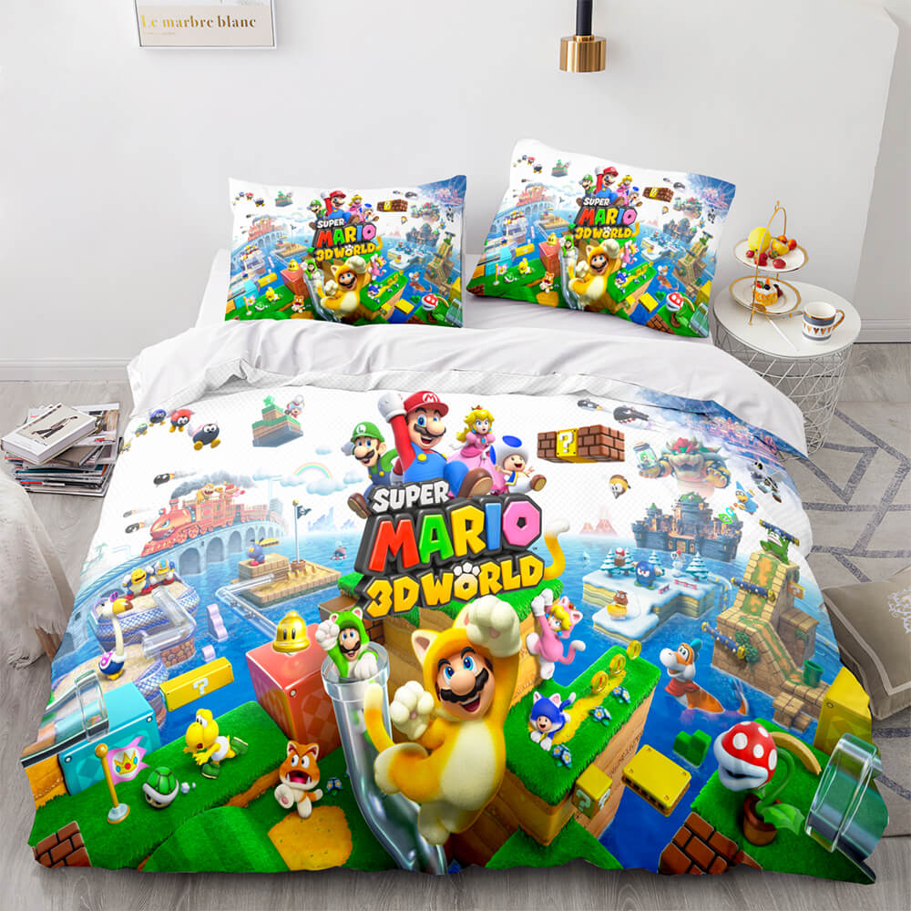Mario Bedding Set Super Mario 3d World Graphic Duvet Covers