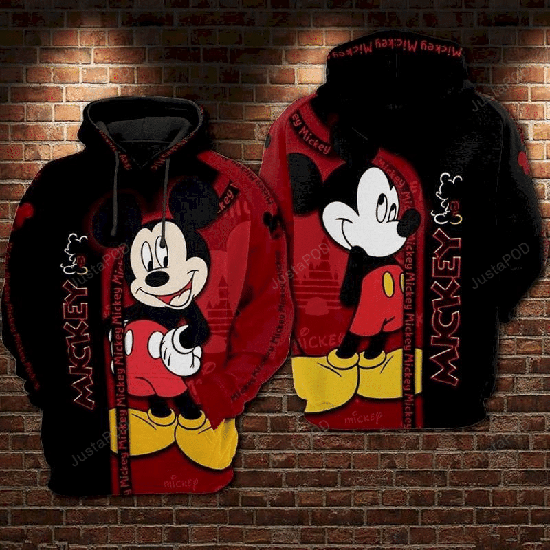 Character Mickey Mouse 3d All Over Print Hoodie