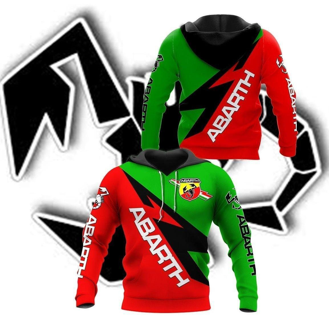 Abarth Shirt 13, 3d Hoodie Zip Hoodie