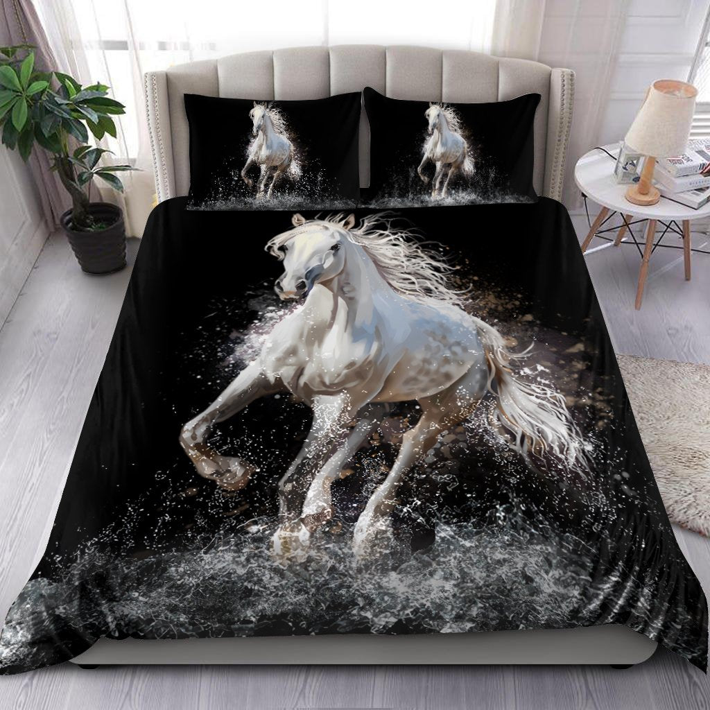 Horse Bedding Set Horse Running On Water Duvet Covers