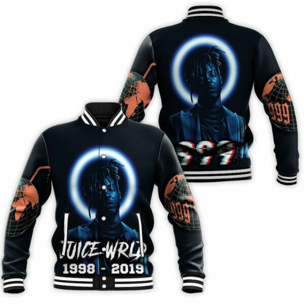 Juice Wrld 999 Rap Hip Hop Never Die Neon Style 6k710 Gift For Fan Baseball Jacket 381