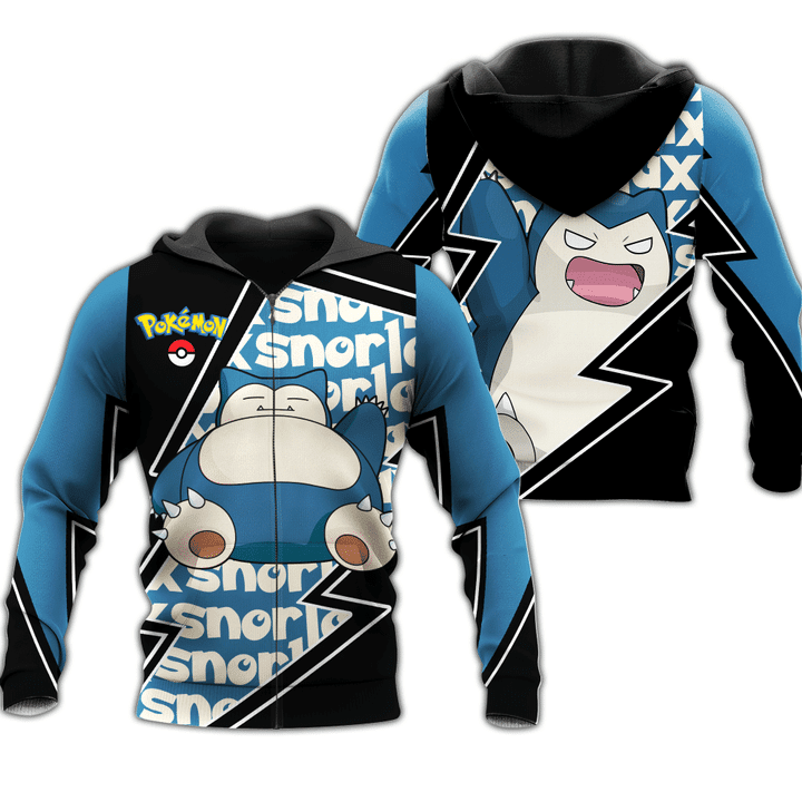 Snorlax Pokemon 3d Hoodie Zip Hoodie