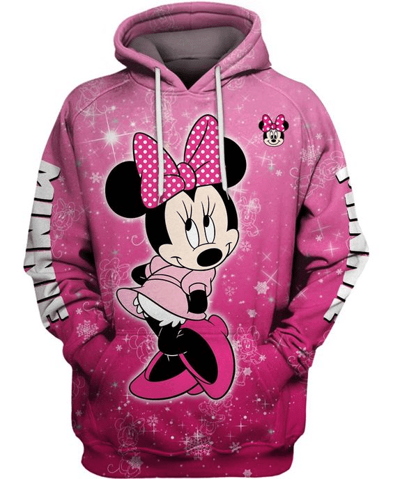 Adorable Minnie Mouse Comics Diseny Cartoon 48 Fan Gift, Minne Mouse Gift, Cartoon Graphic Outfits Aop Hoodie