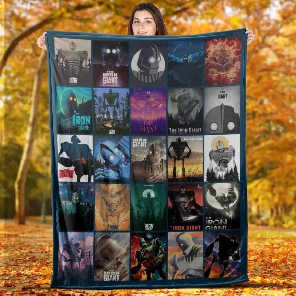 The Iron Giant Fleece Sherpa Blanket