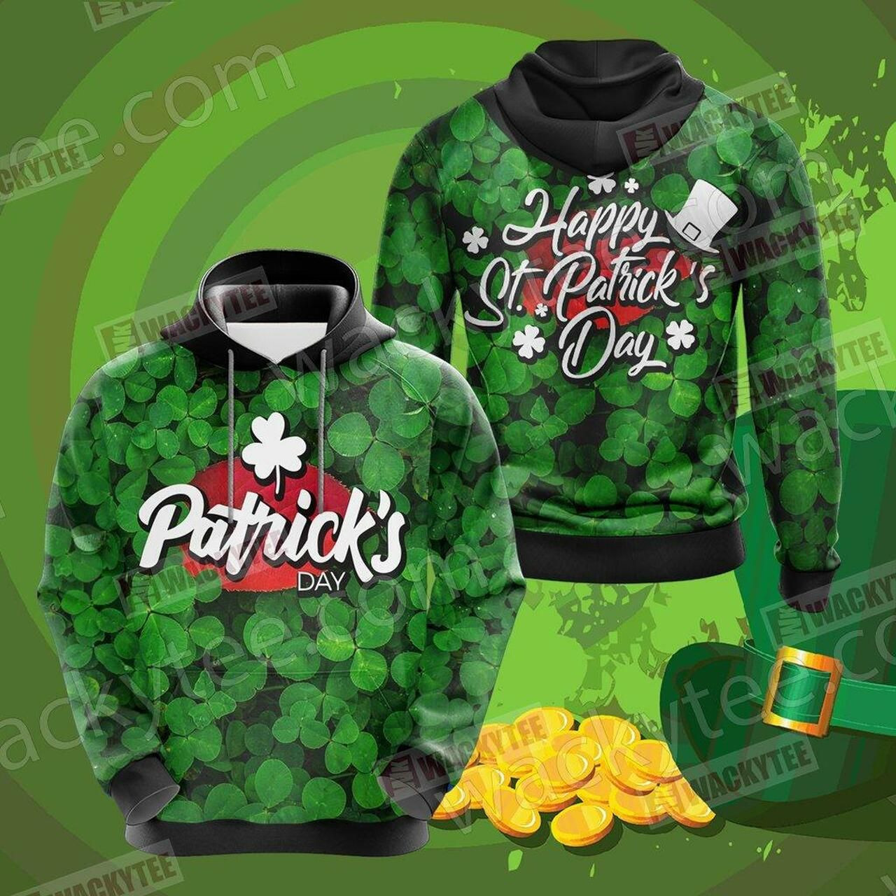 Saint Patricks Day Typography 3D All Over Print Hoodie & Zip Hoodie