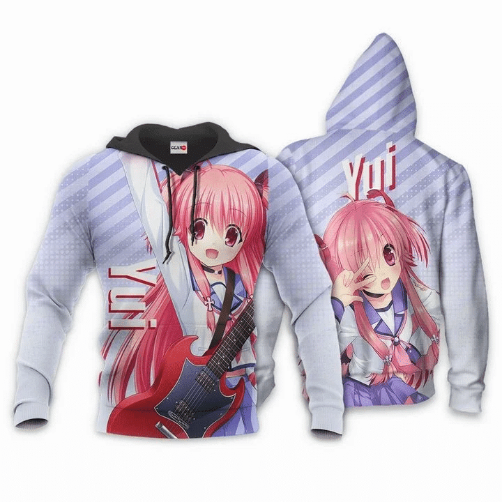 Angel Beats Yui  3d Hoodie Zip Hoodie
