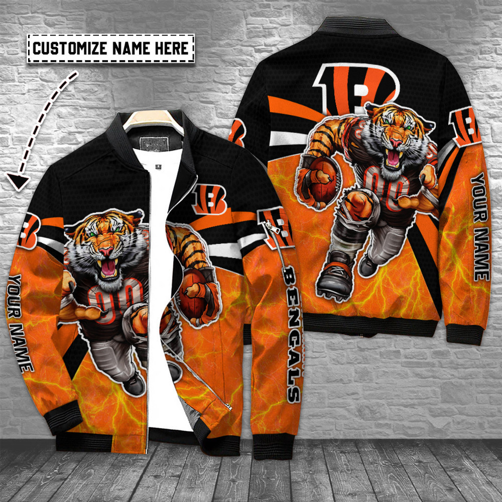 Cincinnati Bengals Personalized Bomber Jacket BG563