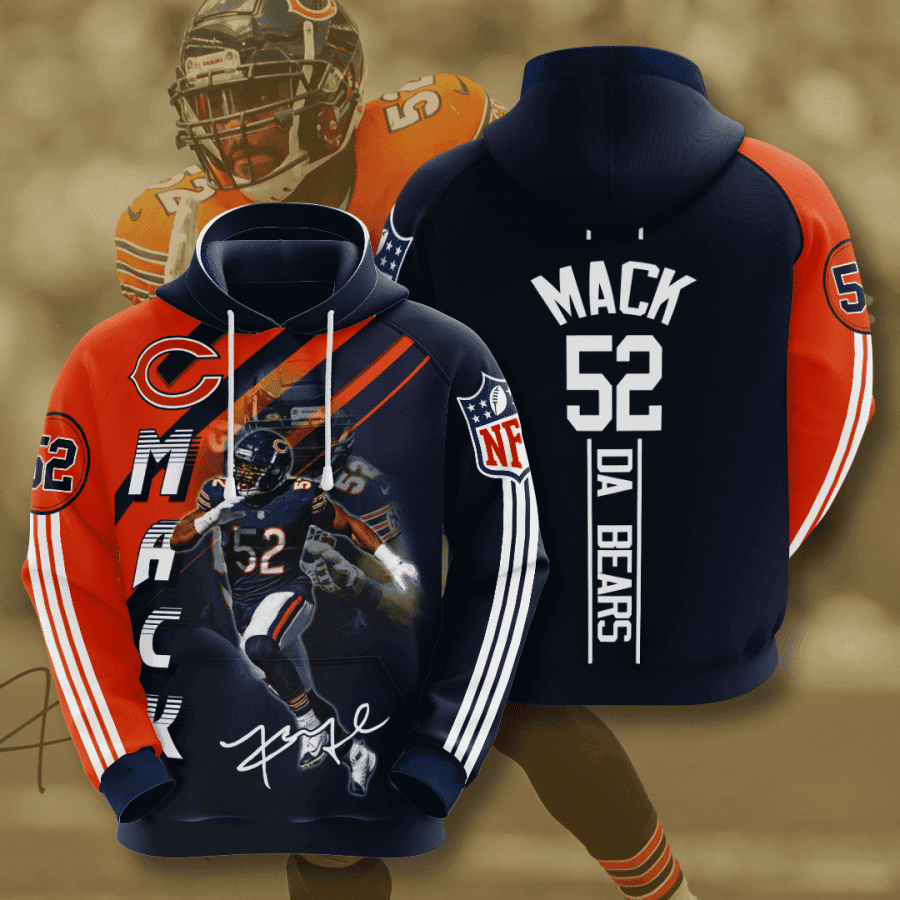 Chicago Bears Khalil Mack 3D All Over Print Hoodie & Zip Hoodie