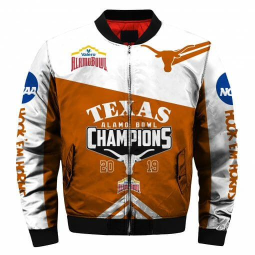 Texas Longhorns Orange White Champion 2021 Bomber Jacket