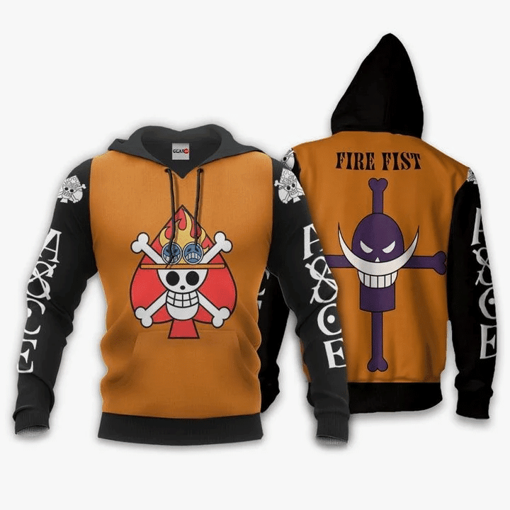 One Piece Portgas D Ace Fire Fist  3d Hoodie Zip Hoodie