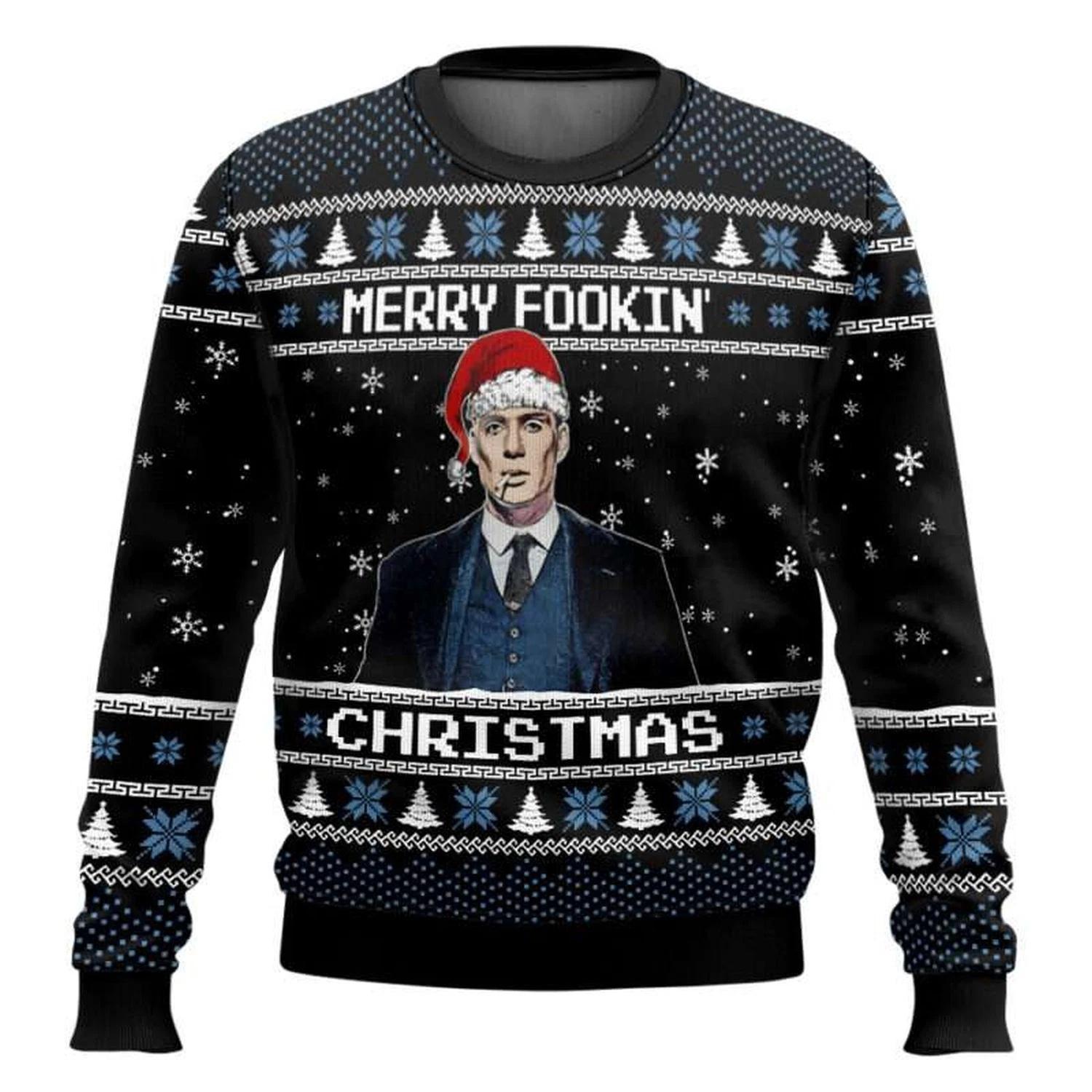 Peaky Blinders Merry Fookin Ugly Christmas Sweater
