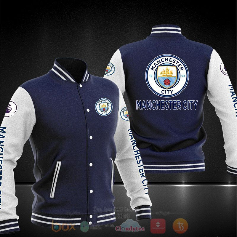 Manchester City Navy Blue Baseball Jacket