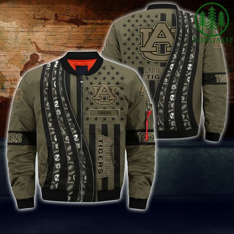 Auburn Tigers Camo Bomber Jacket