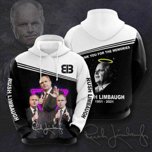 Rush Limbaugh Thanks You For The Memories 1951 2021 Fan Gift, Rush Limbaugh Aop Hoodie 1865