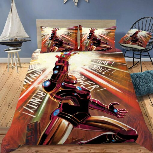 Iron Man Bedding Set MV Iron Man Blast Snap Graphic Duvet Covers