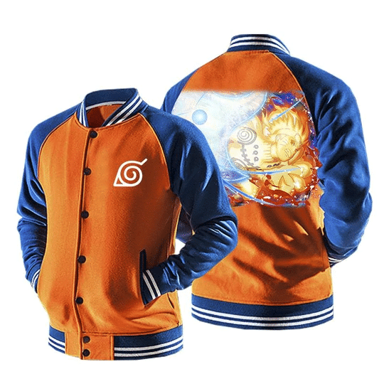 Naruto Nine Tails Chakra Mode Rasenshuriken 3 Baseball Jacket 160