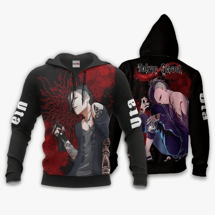 Tokyo Ghoul Uta 3d Hoodie Zip Hoodie