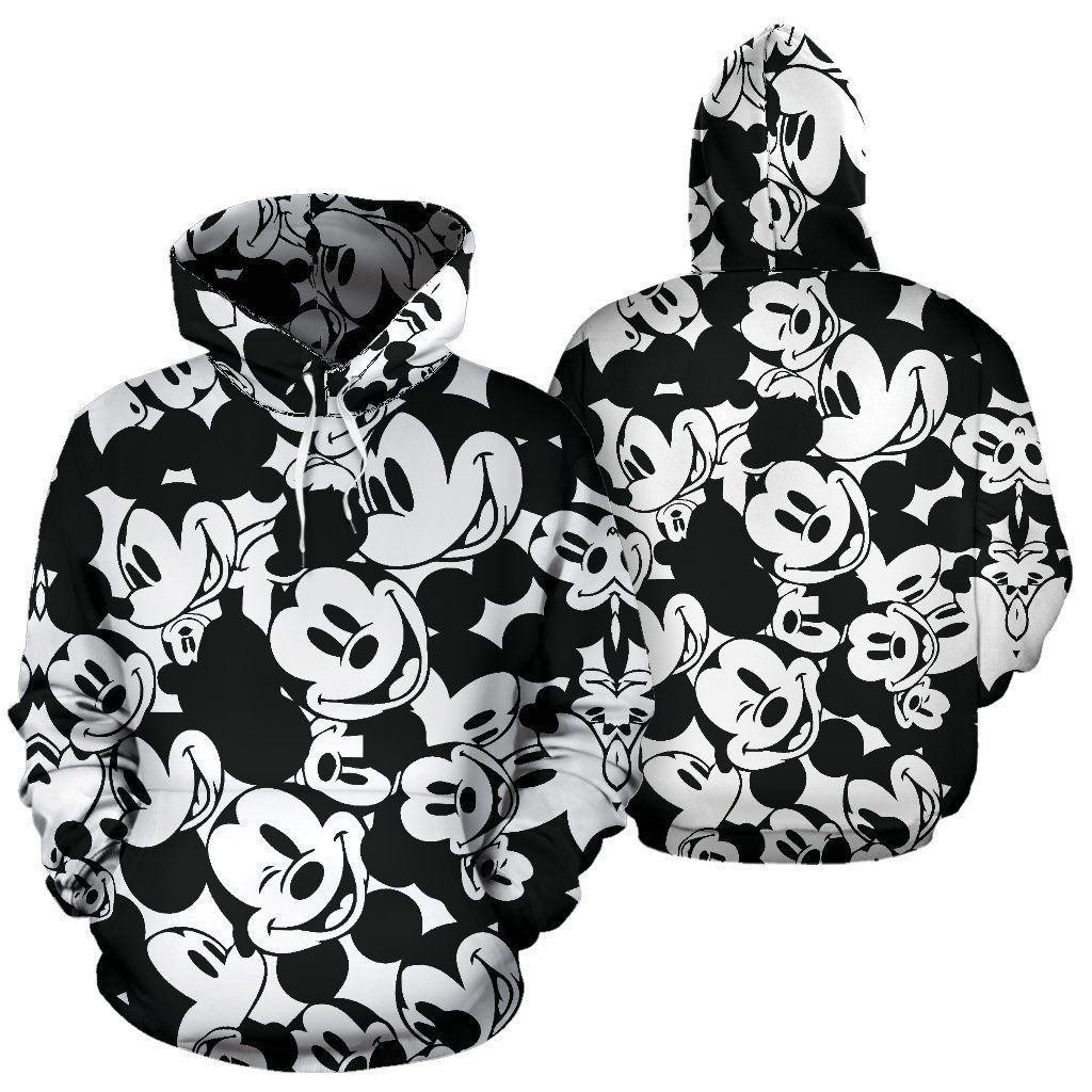 Mickey Mouse Over Print 3d Hoodie Zip Hoodie 393
