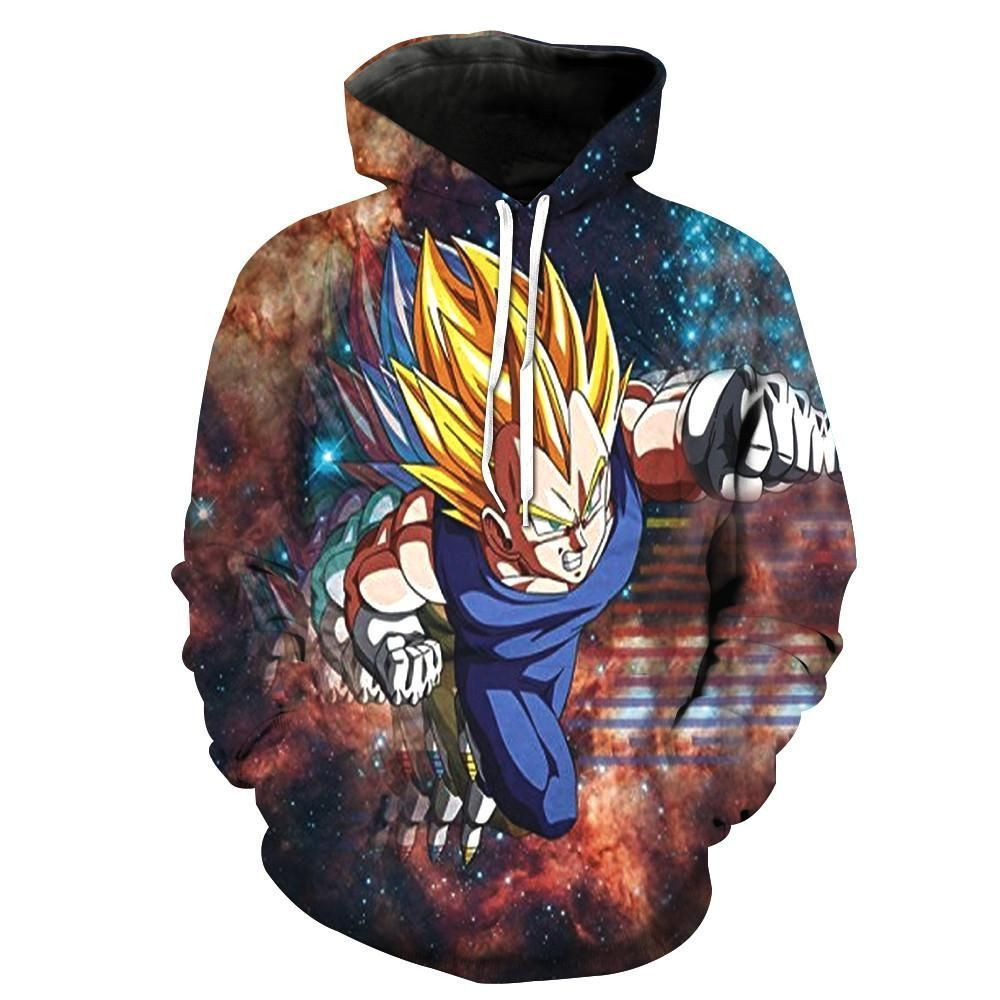 Super Saiyan Vegeta In Space Dragon Ball Z 3D All Over Print Hoodie & Zip Hoodie