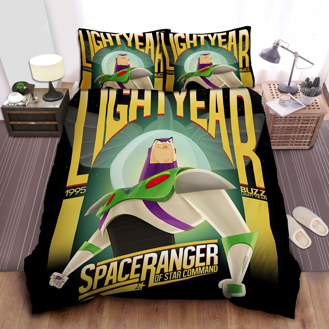 Toy Story Bedding Set DN Buzz Lightyear Space Ranger Of Star Command Duvet Covers Green