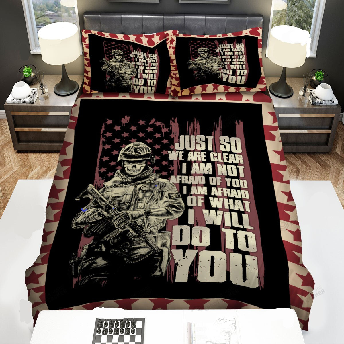 Veteran Bedding Set Just So We Are Clear Veteran Duvet Covers Black