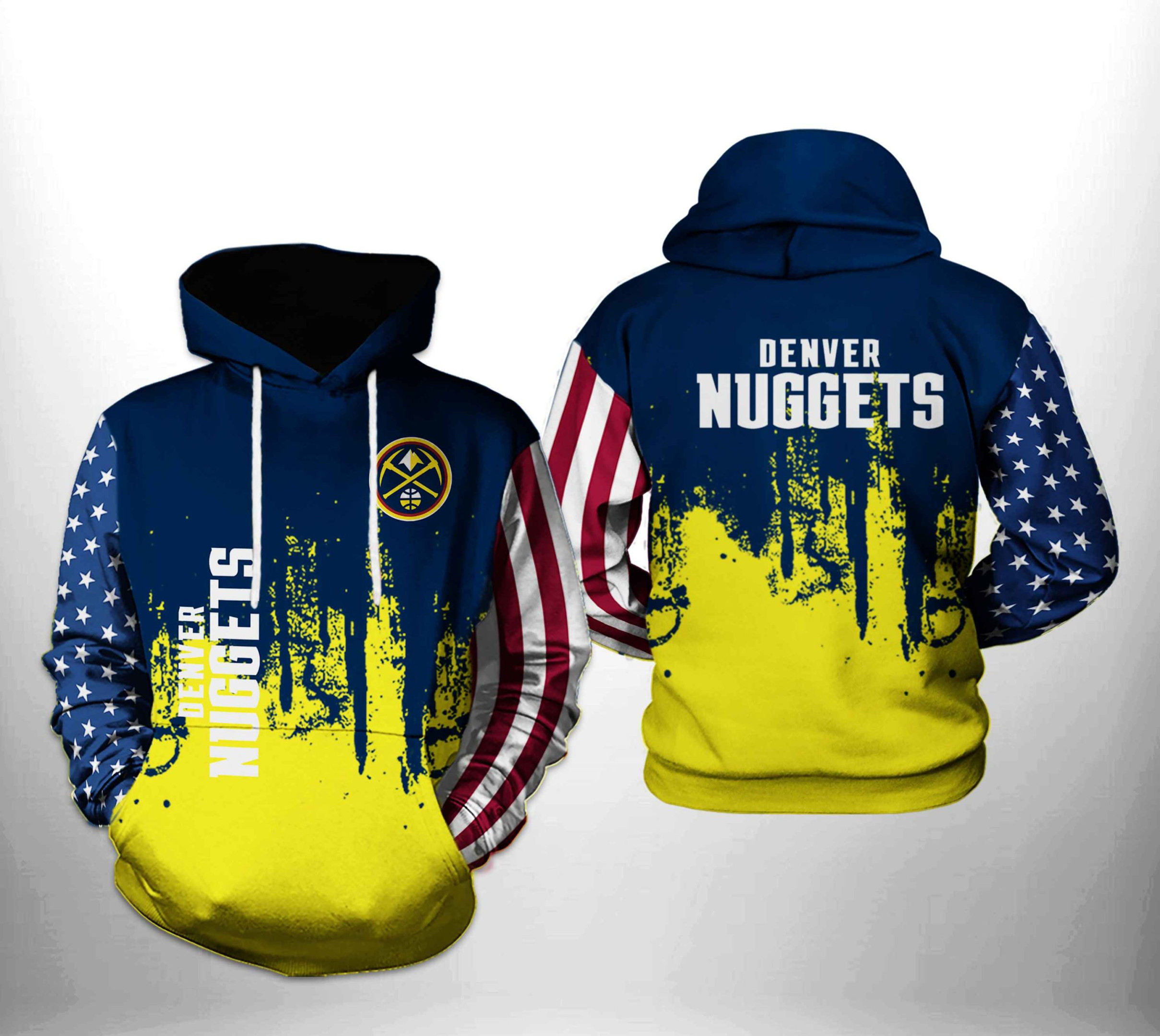 Denver Nuggets Team US 3D All Over Print Hoodie & Zip Hoodie