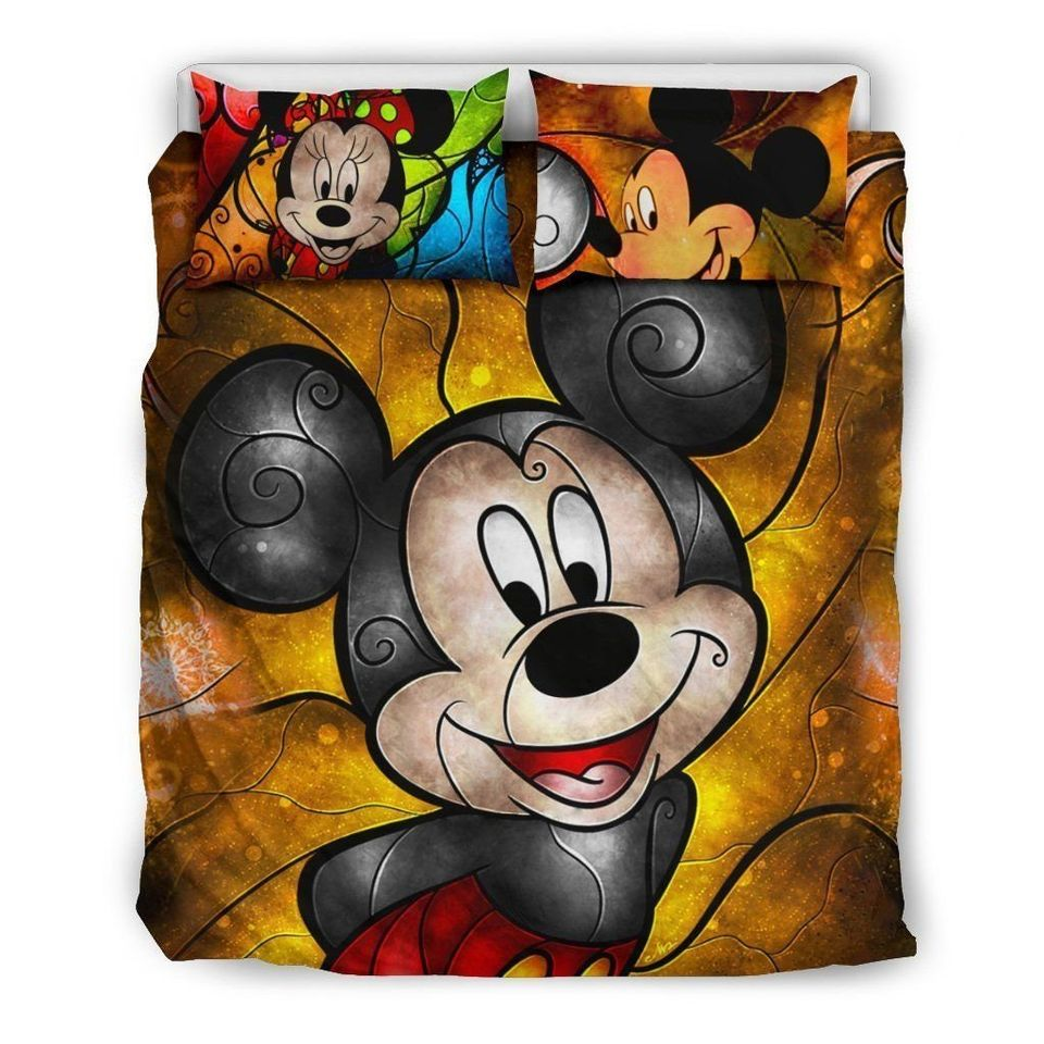 MM Bedding Set DN MM And Minnie Stained Glasses Duvet Covers