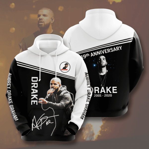 Drake 19th Anniversary 2001 2020 Signature Design Gift For Fan Custom 3d Hoodie All Over Printed Hoodie